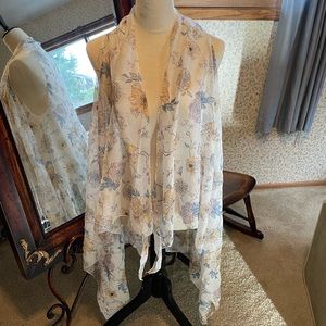 Boho Kimono Open Coverup Swimsuit Sarong Oatmeal Shrug Wrap OS